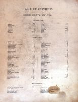 Table of Contents, Broome County 1908